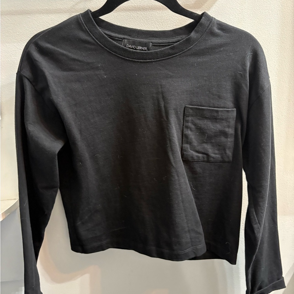 David Lerner Black Long Sleeve Tee